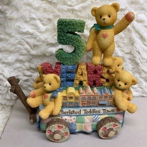 Cherished Teddies "Five Teddies On A Float" 1999 Vintage Membears Only Figurine